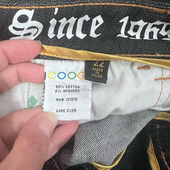 NWT Vintage Y2K Coogi Embroidered Floral Bling Logo Pocket Straight Leg Jeans - Picture 7 of 11